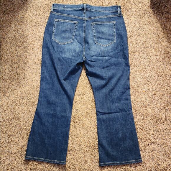 LOFT High Rise Kick Crop Flare Jeans Women's 14 Stretch - Picture 2 of 7